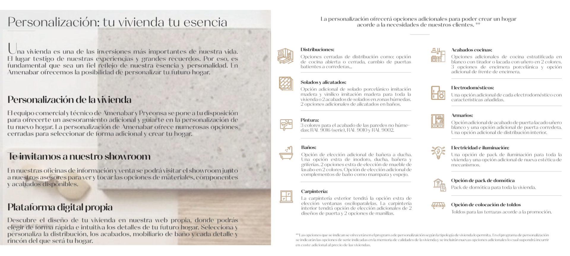 Servicios de personalización